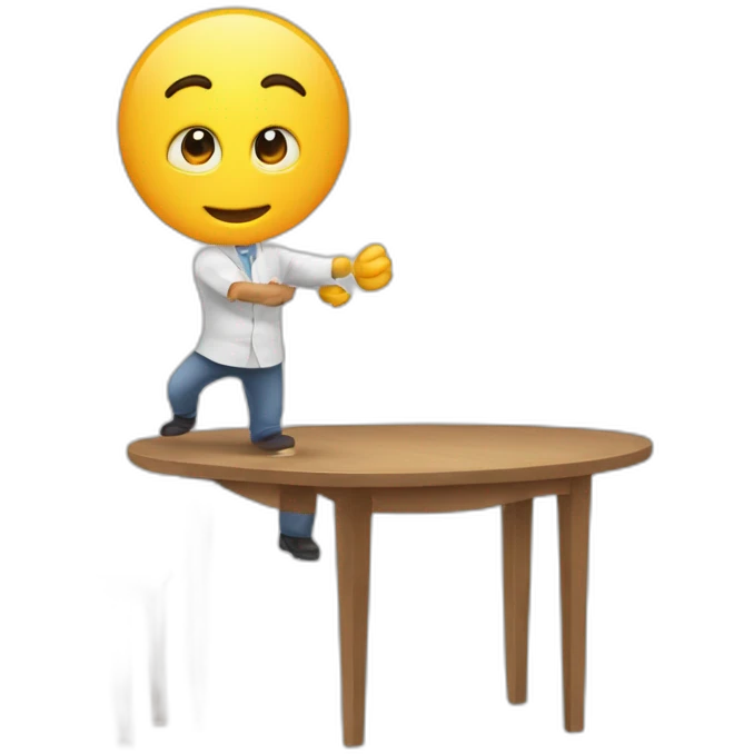 Un mec qui jete une table emoji