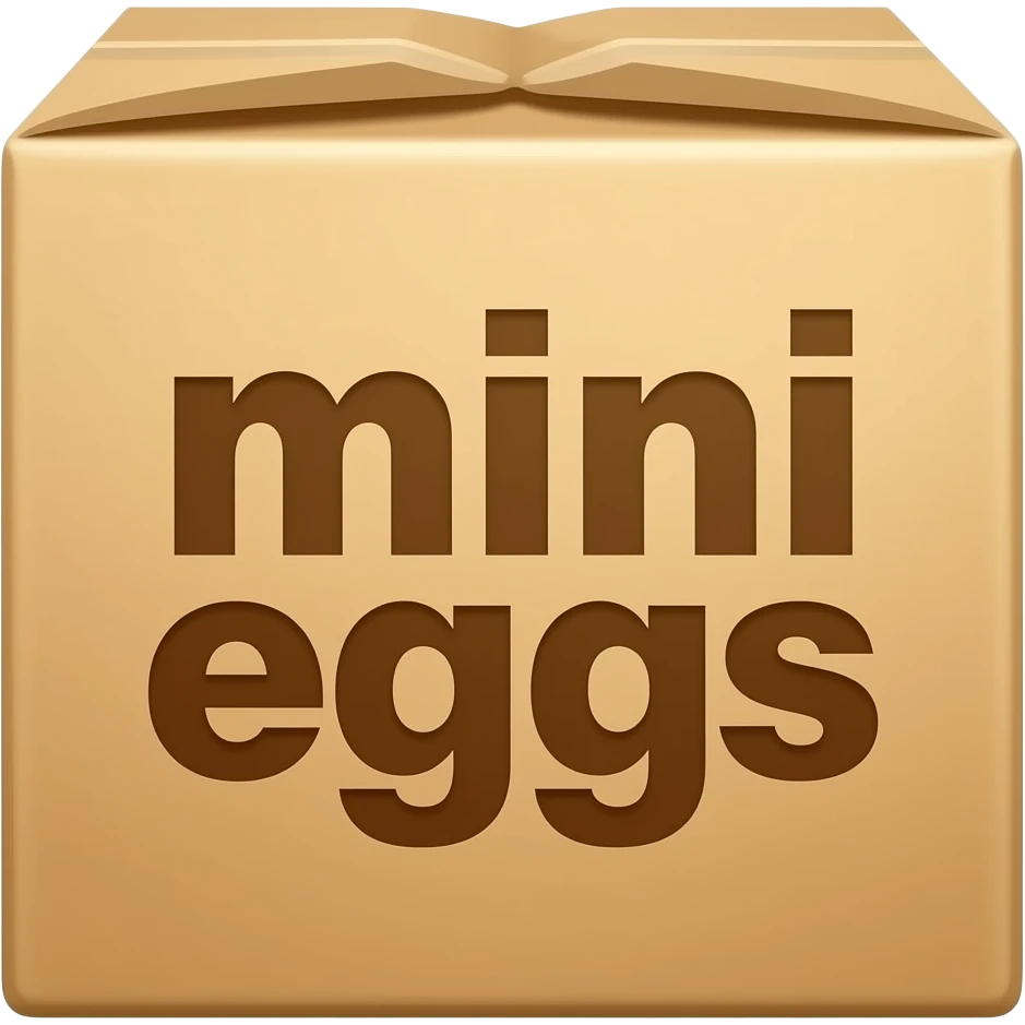 I want it to say mini eggs on the package emoji