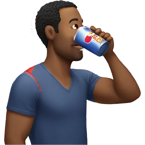 The man who drinks redbull emoji
