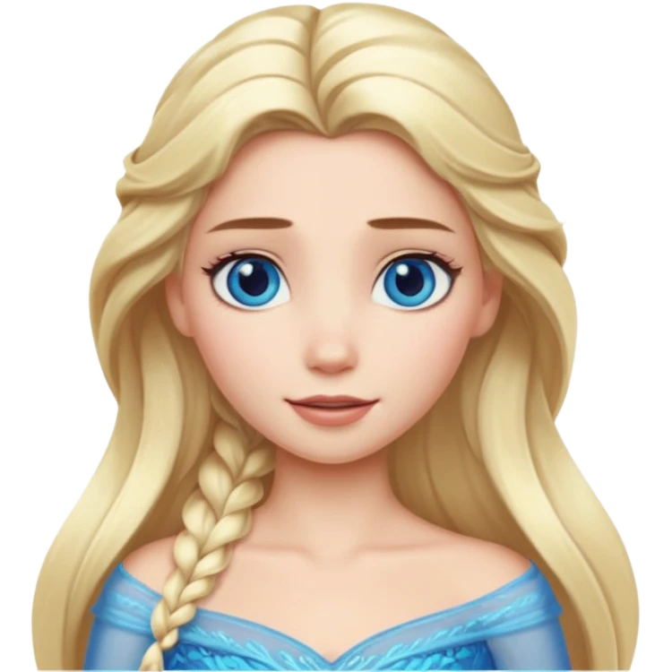 Create a modern Elsa from Frozen. emoji