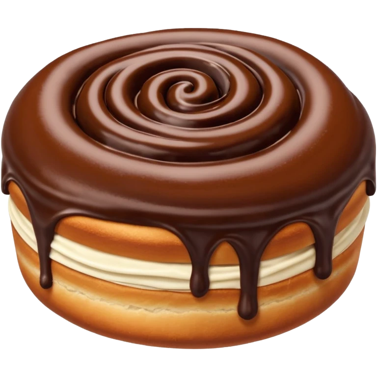 синабоны из шоколадного теста, политые шоколадом emoji