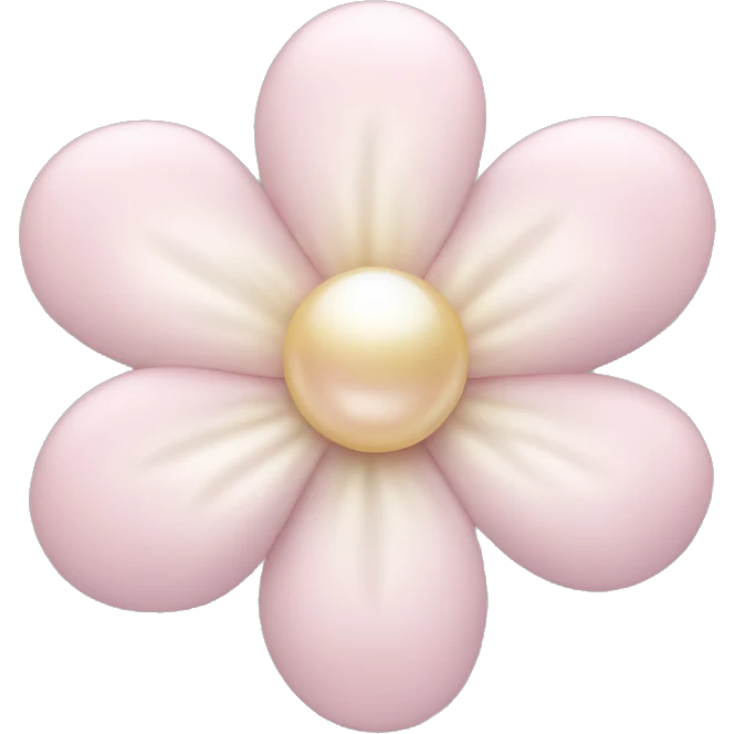 Pearl light pink flower emoji
