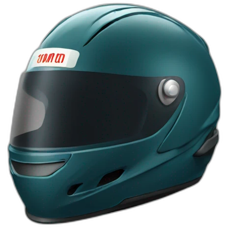 racing helmet with dark color emoji