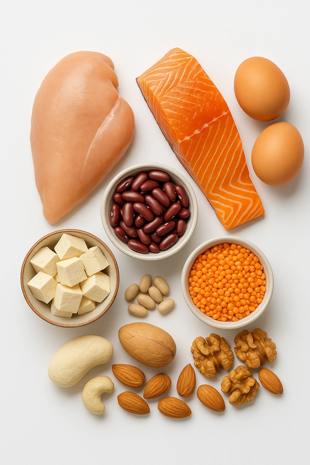 Proteine alimentari su sfondo isolato emoji