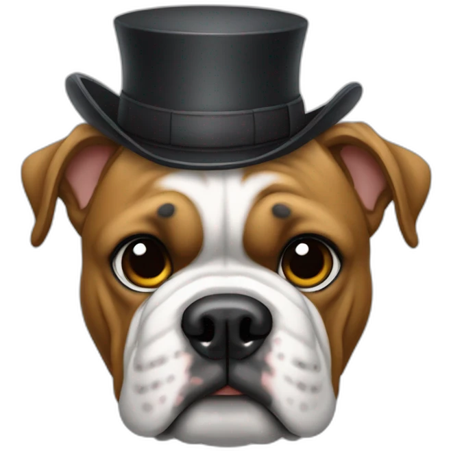 Um bulldog de boné  emoji