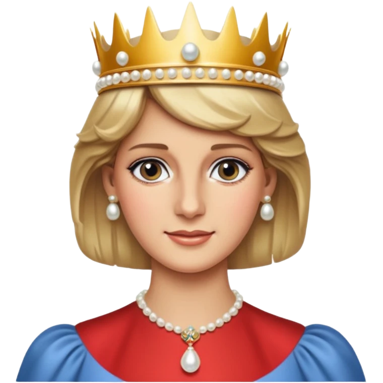 content face, Princess Diana with crown emoji