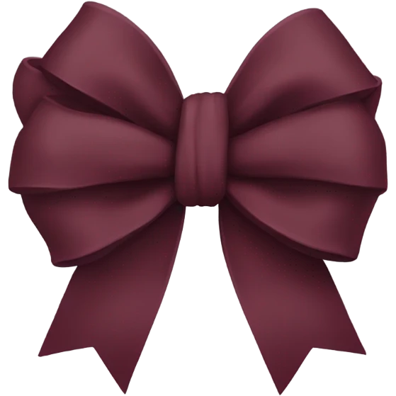 burgundy bow emoji