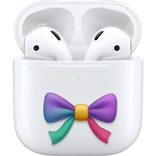 AirPods Max with bows emoji