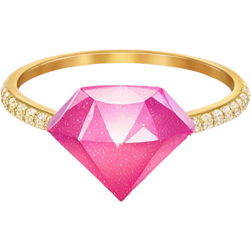Pink ombre diamond ring with glitter  emoji