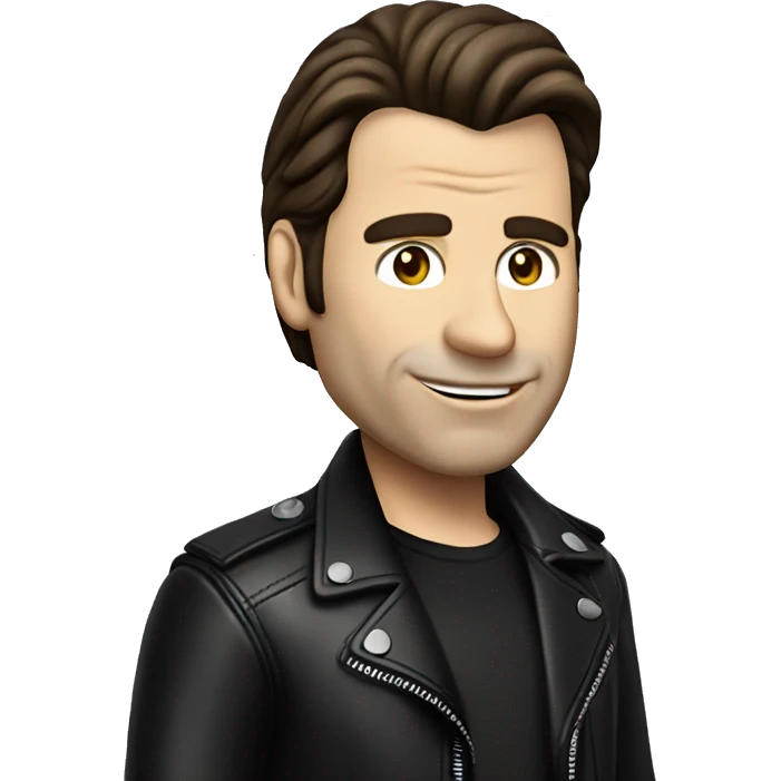 John travolta in leather jacket emoji