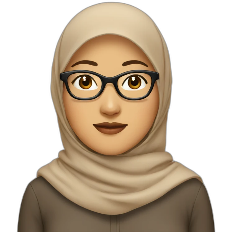 asian-woman-wearing-brown-hijab-and-glasses emoji
