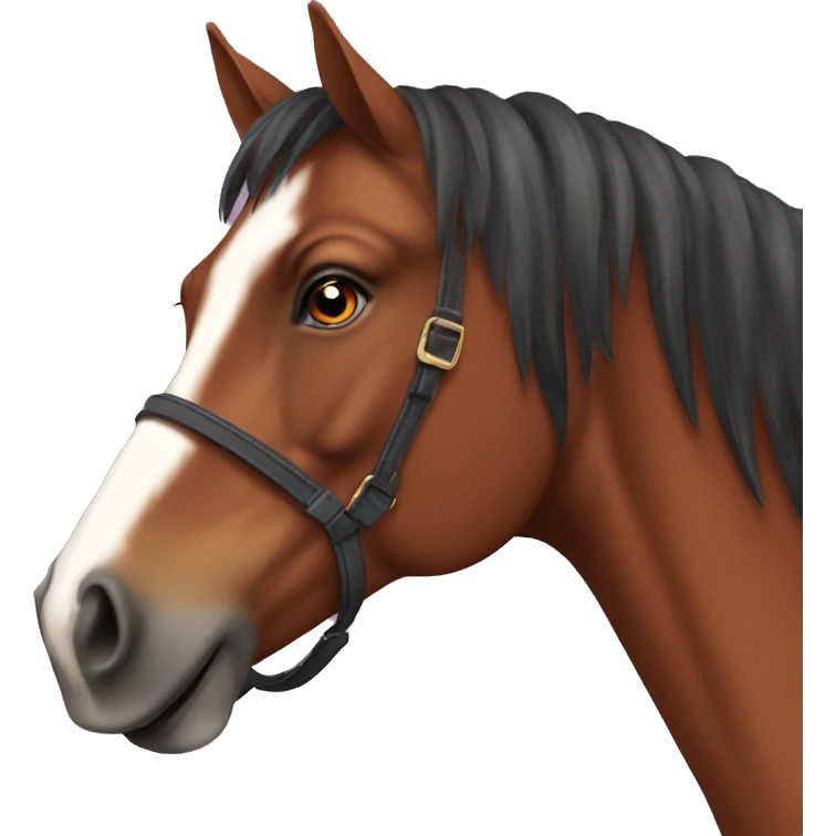 bay horse with blaze emoji
