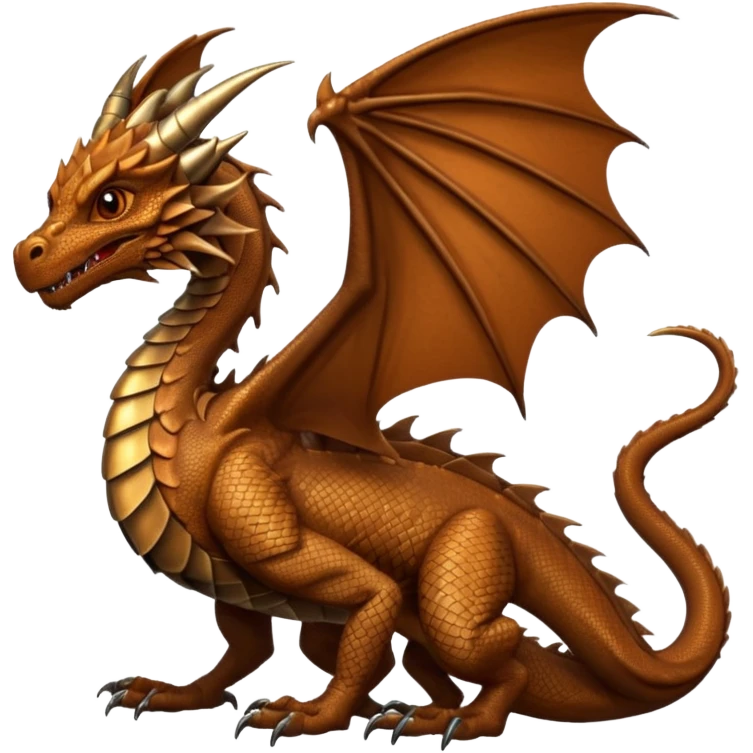 Brown winged dragon emoji