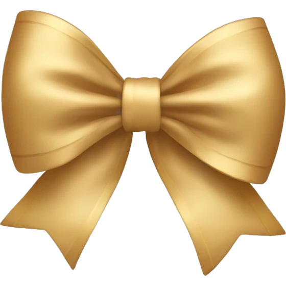 golden beige bow emoji