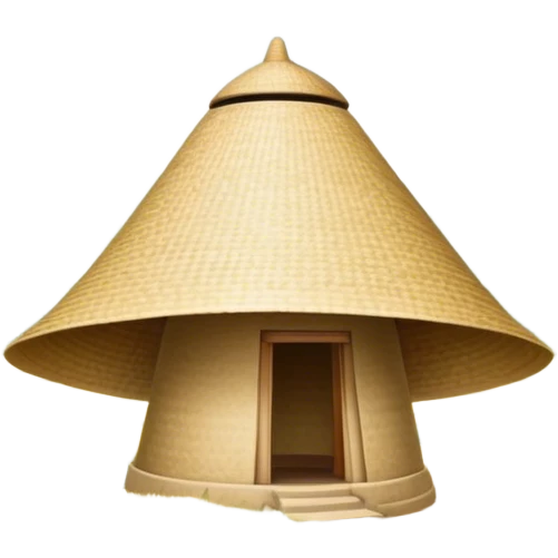 Cinematic Realistic image of an iconic conical hat (Nón Lá), rendered with detailed textures and subtle natural hues, set against a serene rural Vietnamese landscape with gentle, diffused lighting emoji