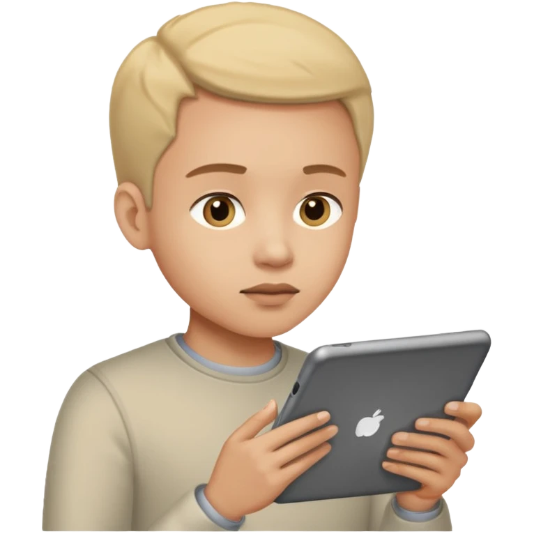 person analyzing data on a digital tablet emoji