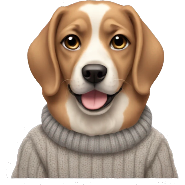 aesthetic dog wearing sweater emoji