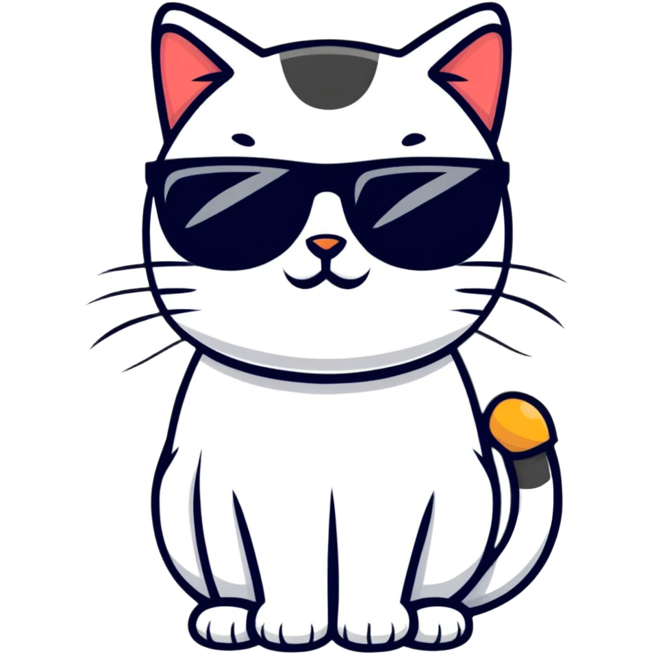 Cat with sunglasses emoji
