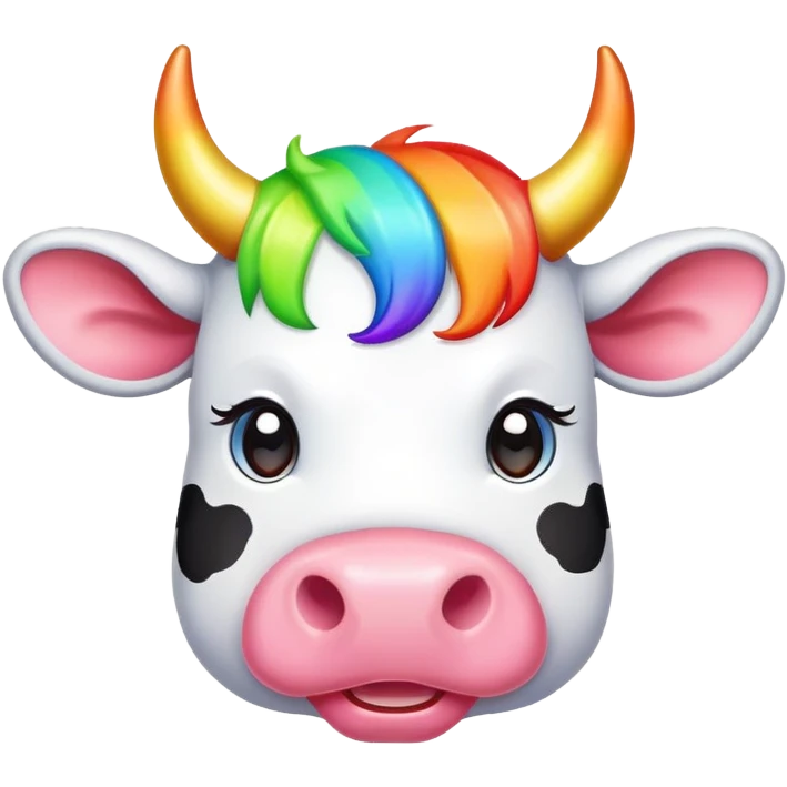 cow with rainbow hon emoji