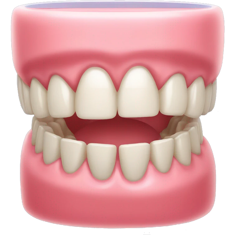 dentures in glass emoji