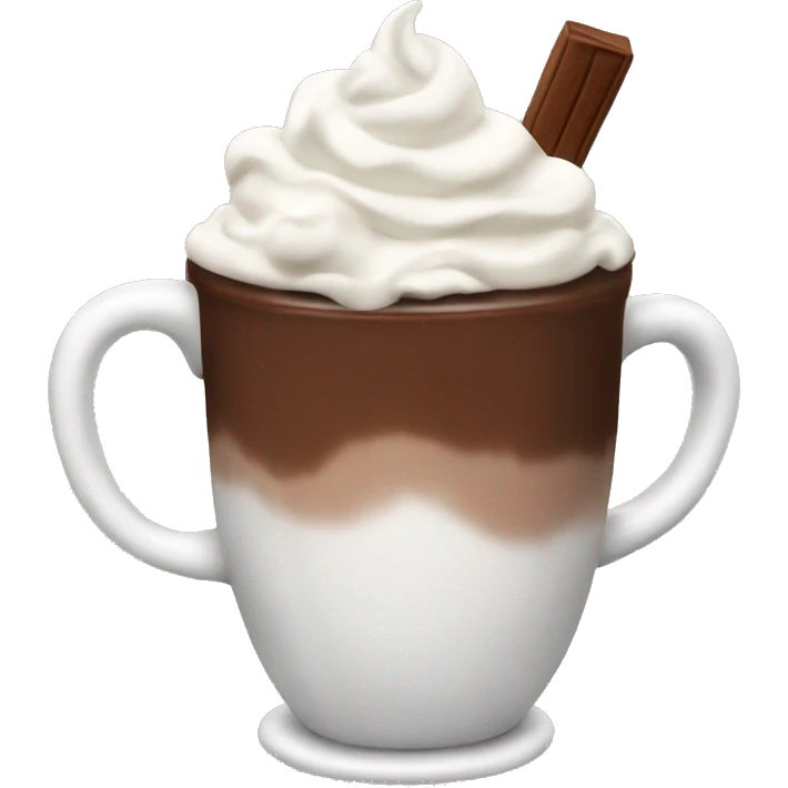 Hot chocolate with whipped cream emoji