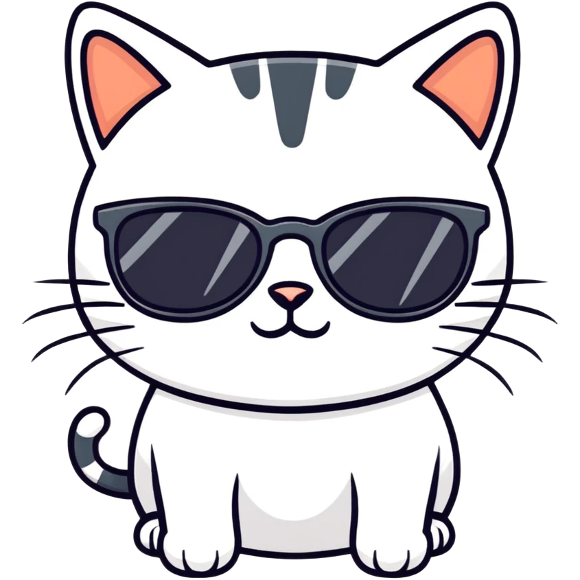 Cat with sunglasses emoji