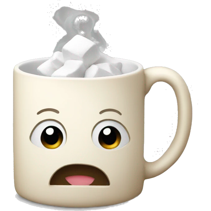 Mug with marshmallow  emoji