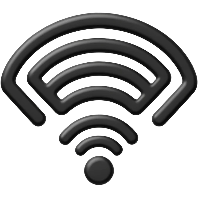 wifi single black line signal emoji