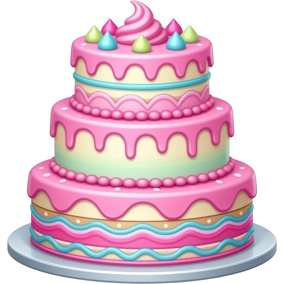 Display some cake showcase inspired by barbie colour pallete emoji