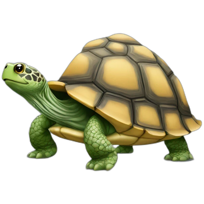 Lievre sur tortue emoji