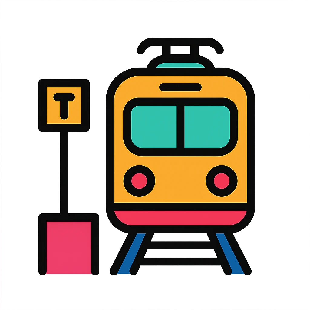 metro at the station emoji
