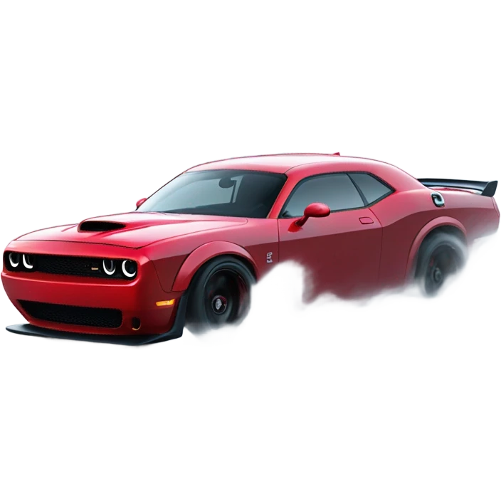A dodge hellcat set doing drifts emoji
