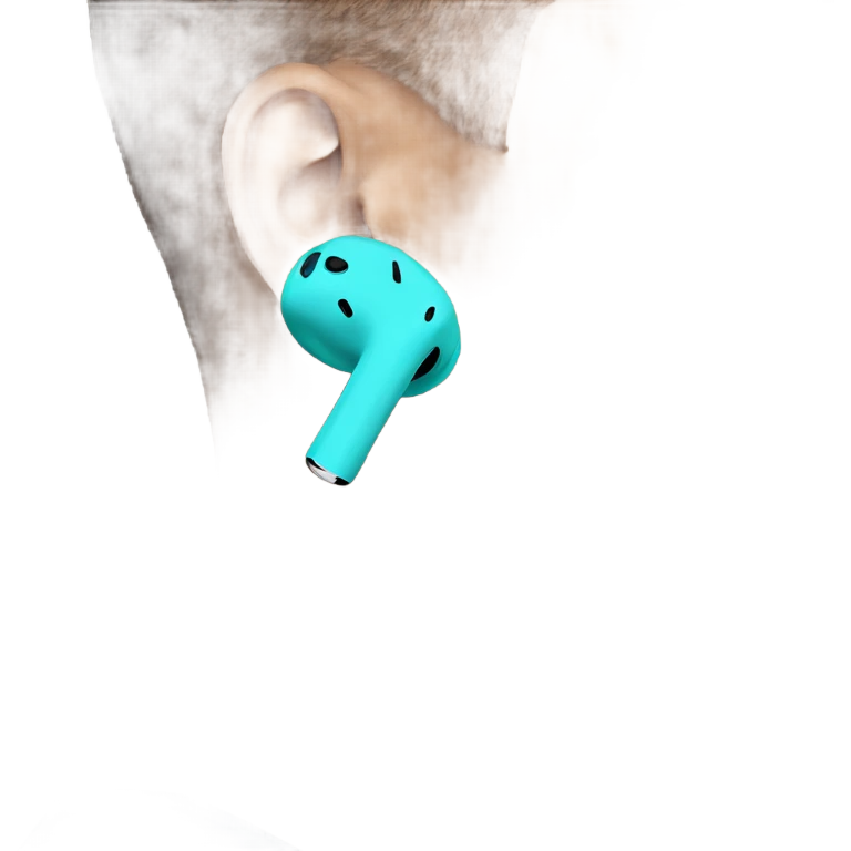 Cyan AirPods  emoji