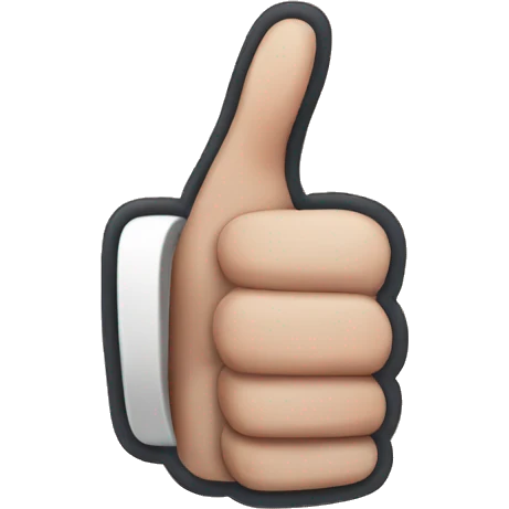Thumbs up with girl hand with nails emoji