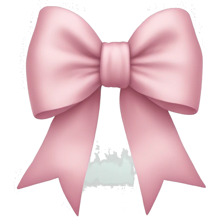 soft pink bow emoji