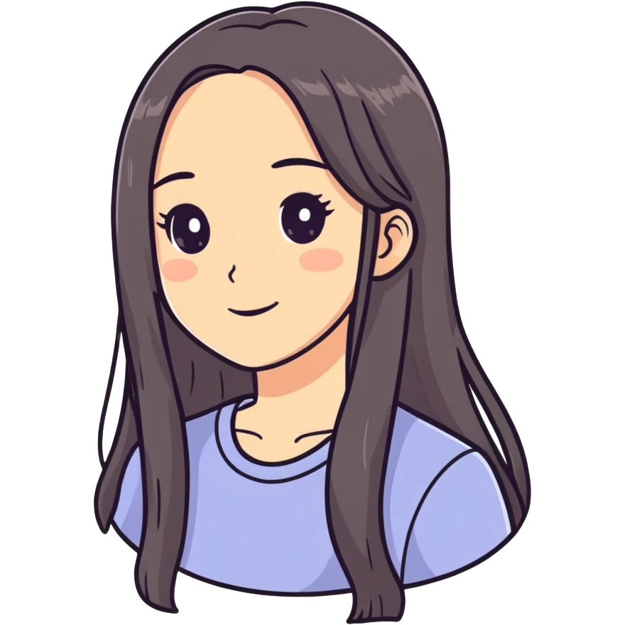Girl long hair emoji