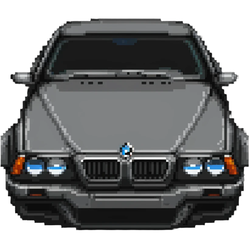 BMW car with kidney grille emoji