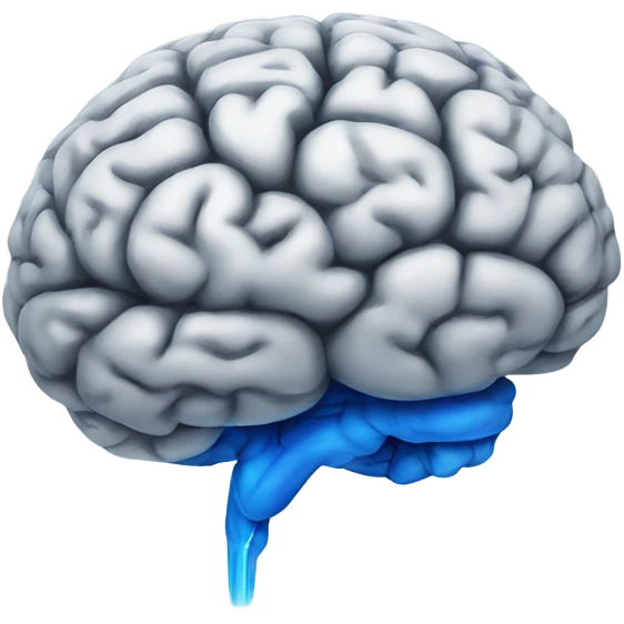 electric blue brain emoji