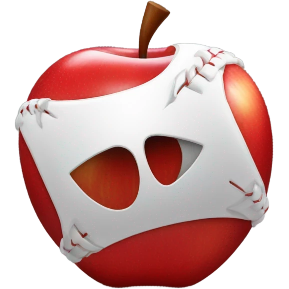 Apple with a baseball emoji