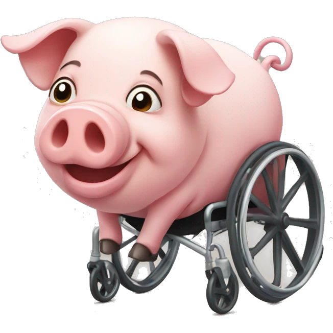 Pig in wheelchair  emoji