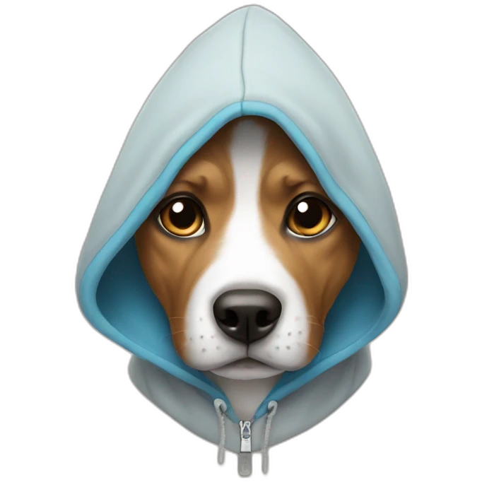 Dog with a hoodie emoji