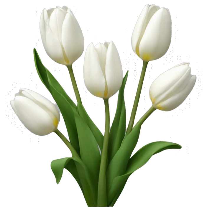 Tulipanes blancos  emoji