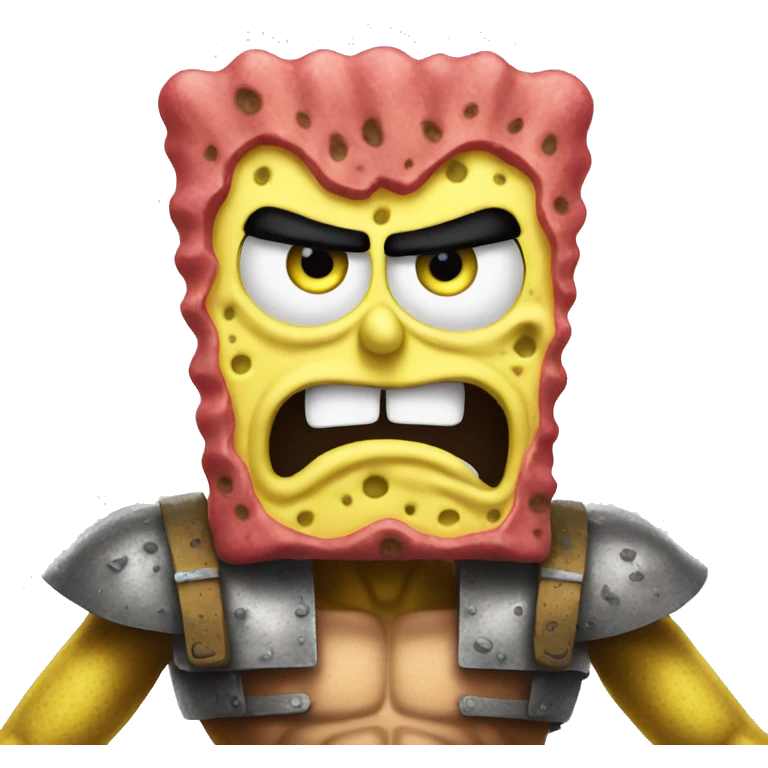 angry, muscular spongebob emoji
