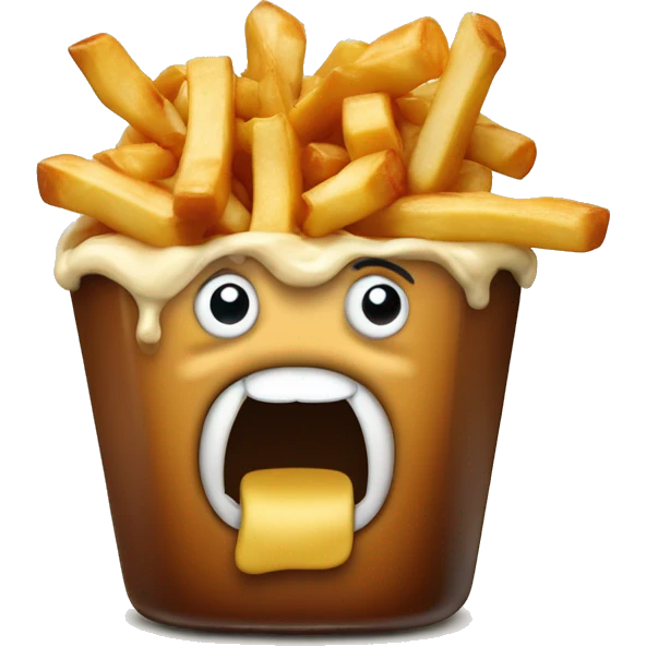 Poutine qui mange de la poutine emoji