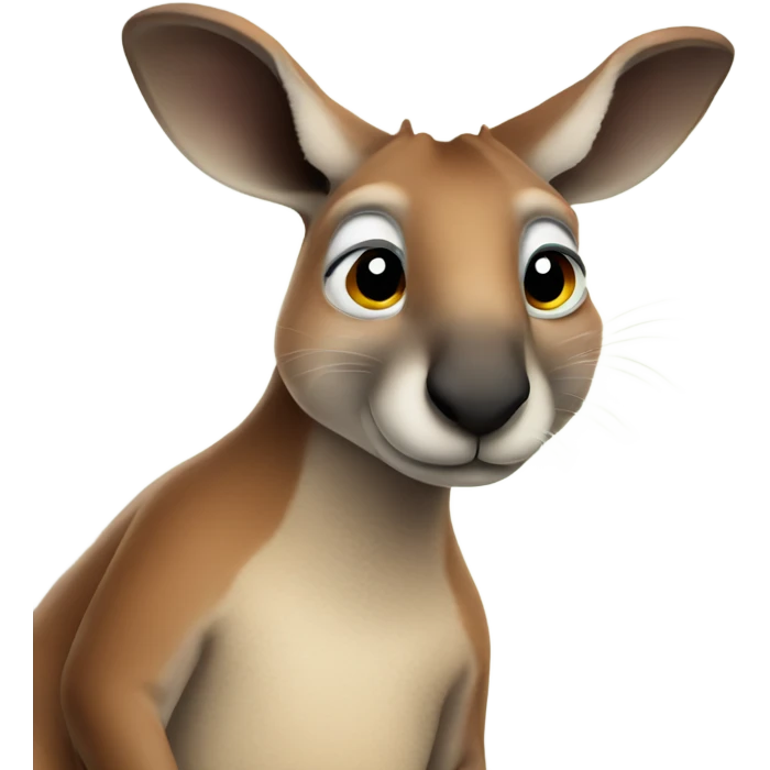 Shy kangaroo emoji