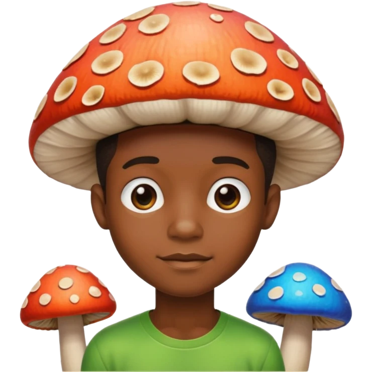 Black boy on shrooms emoji
