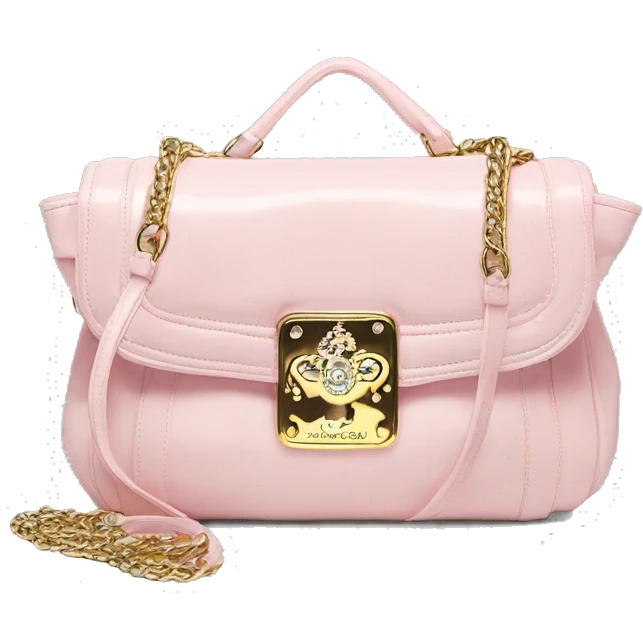 Light Pink juicy couture bag with silver hardware y2k early 2000s emoji