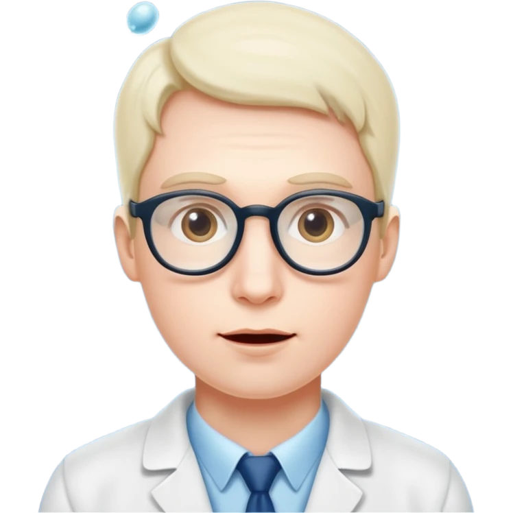 Esperma com rosto nerd emoji