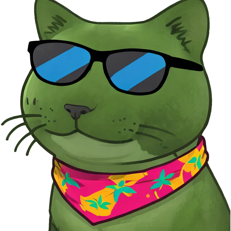 Cat with sunglasses emoji