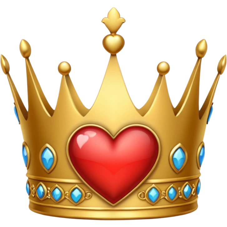 crown with heart shapes emoji